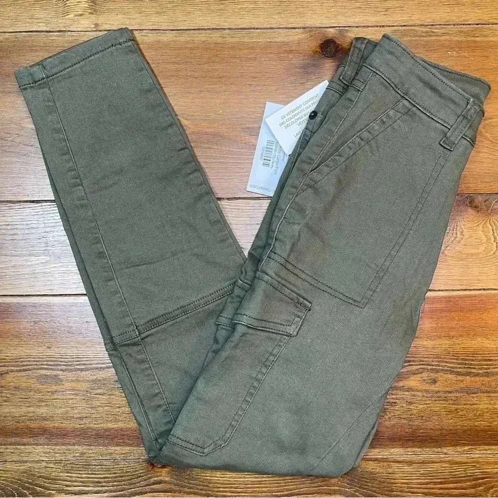Dex | Skinny Cargo Pants | Army Green | Women’s 26